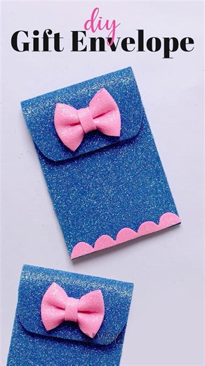 💌 Make a Sparkly Glitter Envelope at Home! #envelope #giftideas #foamsheetcraft