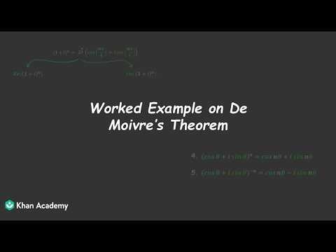 Worked Example on De Moivre's Theorem | De Moivre's Theorem | TG Grade 12 | Math | Khan Academy