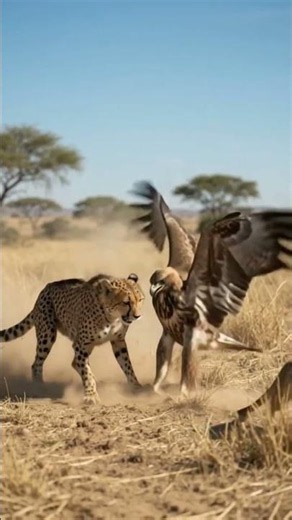 Cheetah vs Eagle 😱 | The Most Incredible Wildlife Moment! 🦅🐆