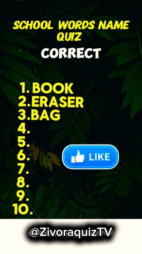 Can You Name These School Words? 🎒📚 | School Words Quiz | 10 Questions Challenge