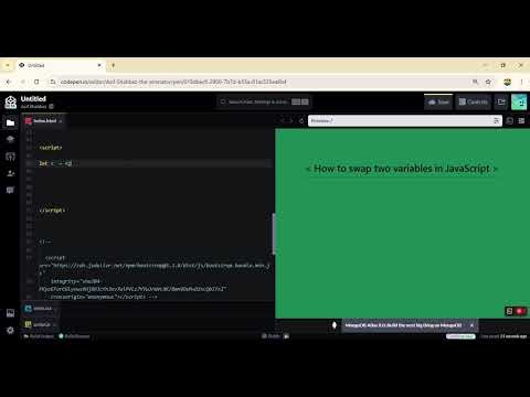 How to Swap two variables in JavaScript #javascript #programming #learning #youtubevideo 