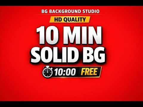 10 Minutes Red Solid Background | Plain Red Screen for Editing | HD Background Video