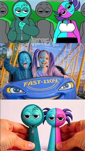 Incredibox Sprunki OC - Zip X SemiHemi Ride Roller Coasters X Toys In Real Life!