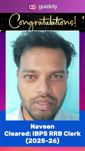 Big cheers to our achiever Naveen🎉🏆Successfully cleared IBPS RRB CLERK 2025–26 💪🏦