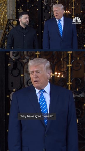 A reporter at Mar-a-Lago asks President Zelenskyy if Ukraine could be willing to concede territory as part of a peace deal, an issue that has been a sticking point in ongoing peace talks. Russia wants to keep the Ukrainian land it has seized in the war, while Ukraine has thus far refused to give up the contested territories. | NBC News