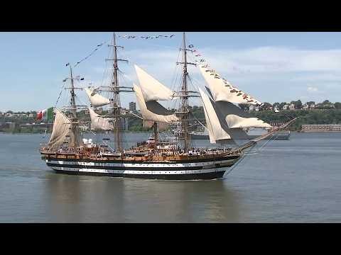 Parade of tall ships from different countries dazzle spectators along the Hudson