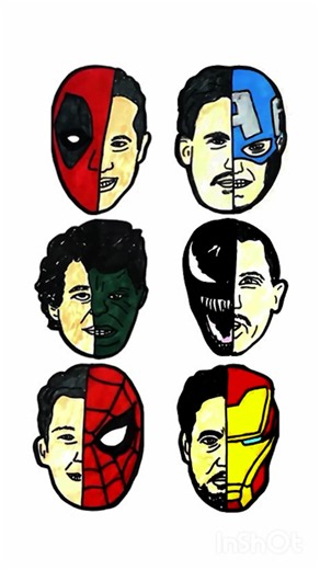 Avengers Superhéroe, Marvel's Spider-man faces #spiderman #coloringadventure #shorts #coloring #art
