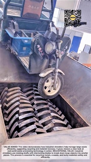 Industrial Shredder Crushing a Scooter #9work