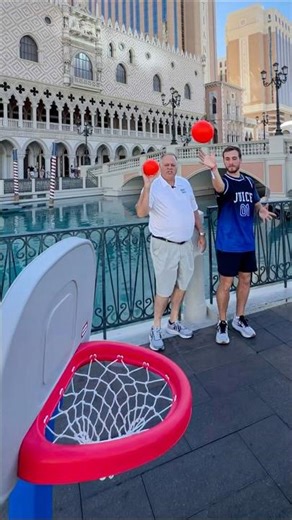 We made trickshots in Vegas! @venetianvegas Brackets at the Stadium #trickshots #venetianpartner