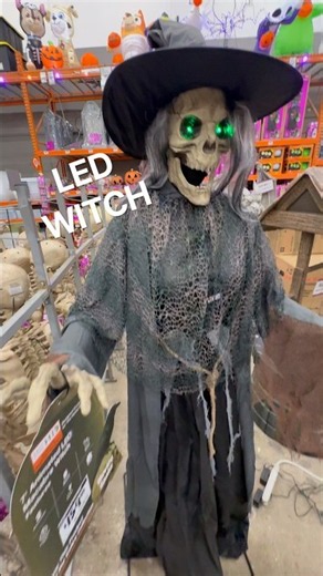 HALLOWEEN 7 FT Wicked Woods Animated LED Macabre WITCH ANIMATRONIC HOME DEPOT #halloween #animation