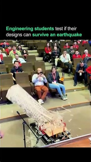 Participants design earthquake-resistant buildings and test them against simulated.....!