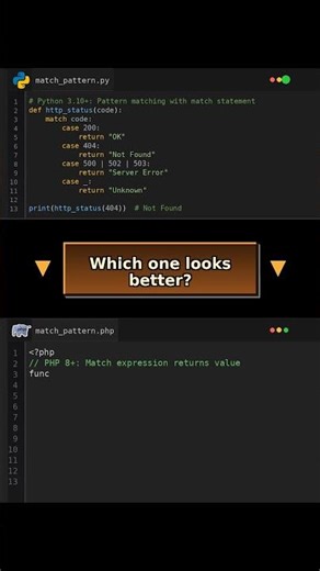 Match Statement vs Match Expression: Pattern Matching War #codecomparison