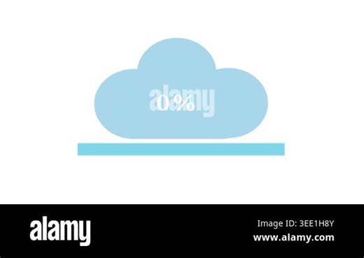Modern loading screen animation. Cloud upload with clean digital interface. Digital technology interface. Loading screen with progress indicator Stock Video Footage - Alamy