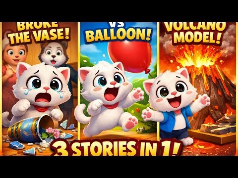 🌟 "Snowy Mega Compilation – Broken Vase, Balloon Trouble & Volcano Model!"