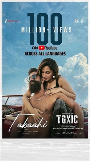 Beyond language, beyond numbers ❤️‍🔥 #Tabaahi crosses 100M+ YouTube views across languages 🎶 #Shorts