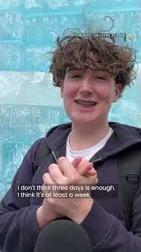 Things escalated quickly once Drake fans realized this giant frozen sculpture was hiding something🧊