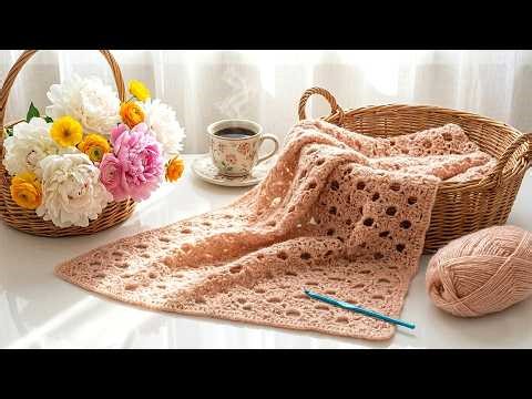🤗✨ЭТОТ УЗОР ВЯЖЕТСЯ САМ! 👌ПРОСТО И ЛЕГКО! /💥Stunning Crochet Stitch/💥Geniales Häkelmuster