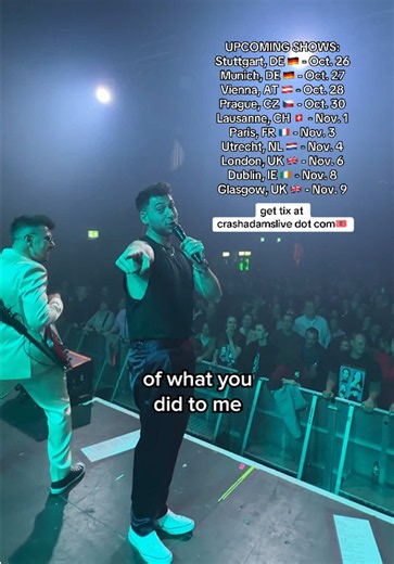Crash Adams upcoming shows Europe 2024 – Stuttgart to Glasgow