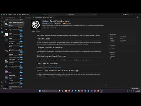 07. Installing the Codex Extension on VS Code in Windows