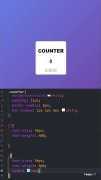 Beginner JavaScript Project | Counter App . #beginnerprojects #counterapp #css #html #javascript