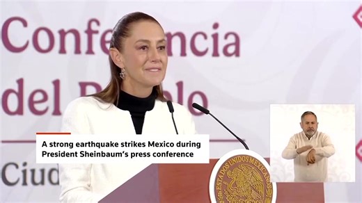 A 6.5-magnitude earthquake struck Mexico’s Guerrero state, disrupting President Claudia Sheinbaum’s morning press conference in Mexico City and triggering evacuations https://reut.rs/4sueNof | Reuters