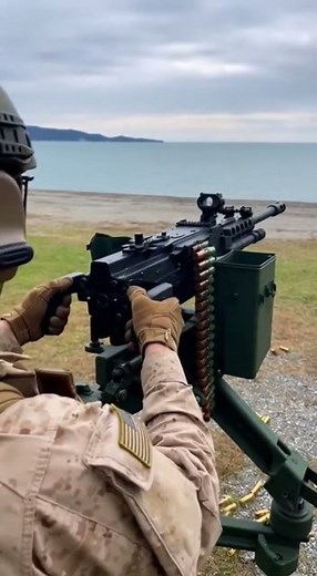 M2 Browning .50 Cal Machine Gun Live Fire Exercise #military