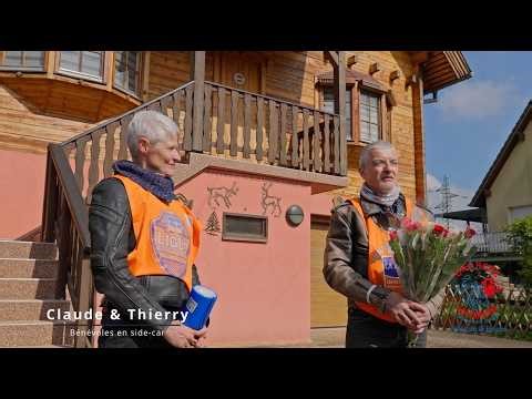 2025 - Une Rose Un Espoir : Claude & Thierry, bénévoles en side-car