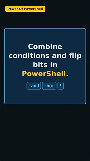 PowerShell Operators Part 2: Logical & Bitwise #Shorts #powershell #automation