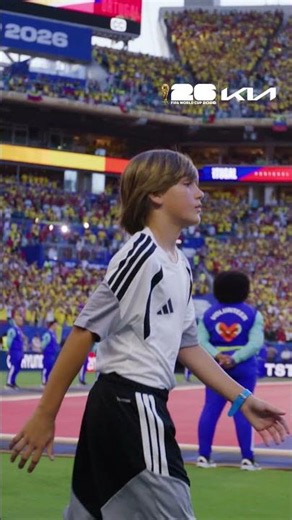 An unforgettable walk onto the pitch as the Official Match Ball Carrier. ✨#KiaOMBC26