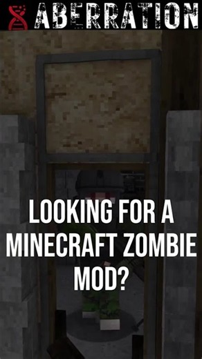 Minecraft Zombie mod Raiding sneak peaks in Aberration!