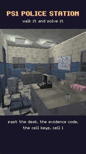 A PS1 police station you can solve in your browser #shorts