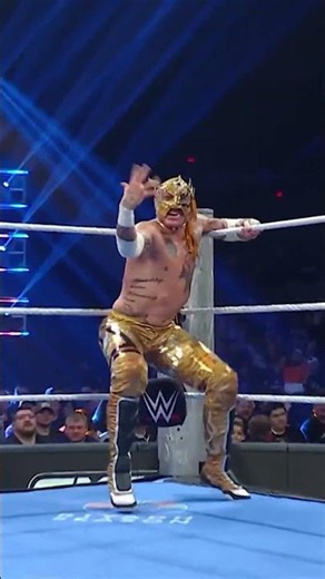 Rey Fenix doing moves like he's in a video game