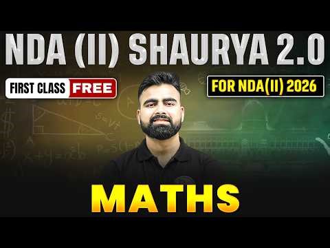 NDA Maths by Raj Sir ✅ NDA (II) Shaurya 2.0 2026 🎯 for NDA 2 2026 | NDA Maths Preparation | DW NDA