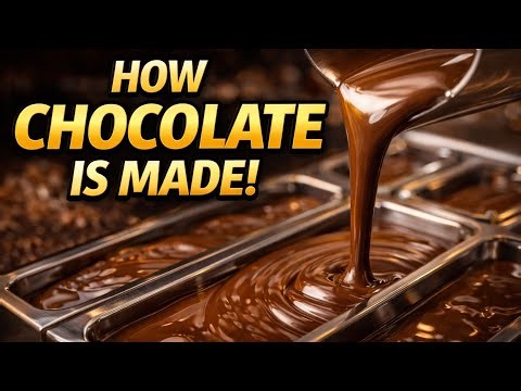 🍫How Chocolate Is Made in Modern Factories | Inside the Chocolate Manufacturing ProcessHave you ev.