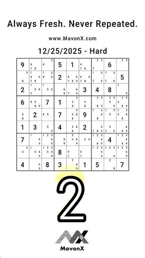 MavonX's Hard Sudoku: Pointing Pairs & Triples #3