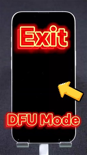 How to Get iPhone Out of DFU Mode Step by Step #shorts