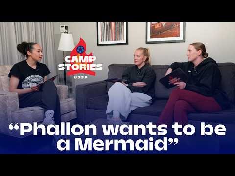Claudia, Mandy, & Phallon: Deserted Islands, Punch the Monkey, Mermaids, & More | USWNT Camp Stories