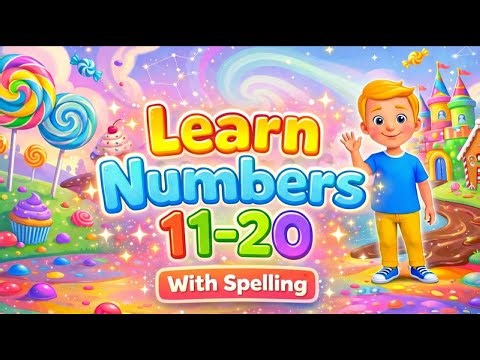 Learn Numbers 11–20 with Spelling 🌈 | Kids Learning Video | Tiny Smart World