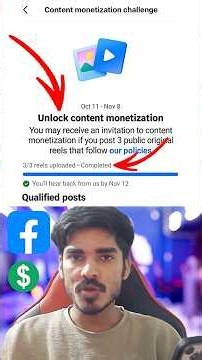 Unlock content monetization Complete | Content Monetization You’ll hear back from us by Nov 12 #fb
