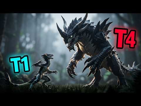 Creatures of Sonaria Kosing with T1 Adult Acona taking down a t4 Teen heiboktoruk