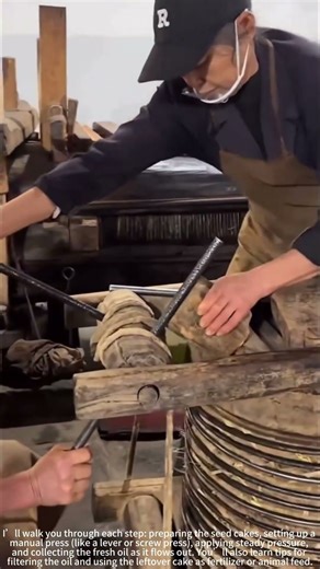 Pressing Oil from Cakes by Hand! 🛢️👐