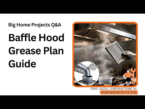 Stainless Baffle Hood Grease Trap Plan for Homes