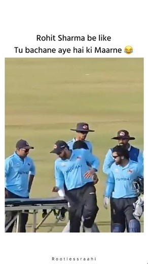 Rohit Sharma almost hit by Stretcher hilarious reaction #short #viral #cricketbuzz #vijayhazare