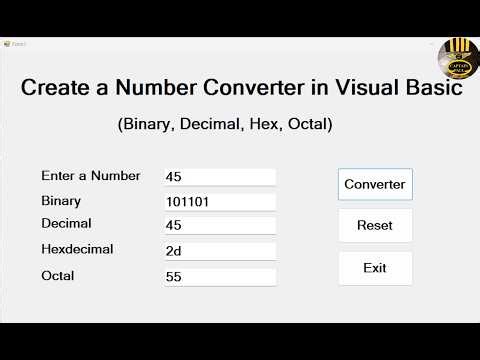 How to Create a Number Converter in Visual Basic.Net | Full Tutorial (Binary, Hex, Octal & Decimal)