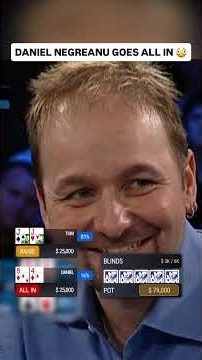DANIEL NEGREANU Runs Into POCKET JACKS 😬 #poker #casino #pokerhands