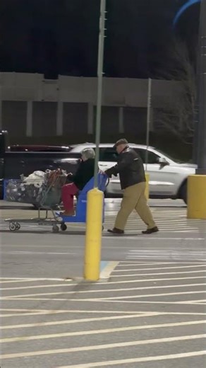 Elderly Man Lovingly Pushes His Wife In Shopping Cart || ViralHog