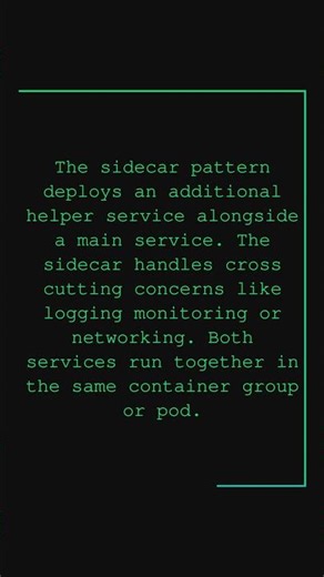 What is the sidecar pattern | Most Asked Java Interview Questions #java #interviewquestions