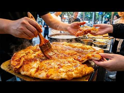 The Ultimate Chinese Street Pancake! Thick Sauce & Crispy Crust!