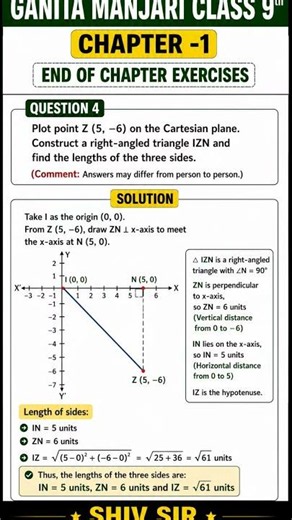 Class 9 Maths Chapter 1 Question 1 | Coordinate Geometry | NCERT Solution | Ganita Manjari #viral