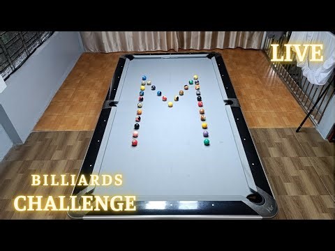 Letter M Pool Challenge With 30 Balls | Live